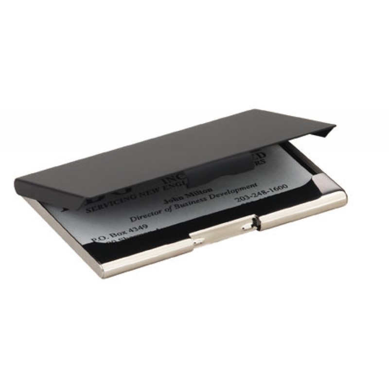 Desk Accessories Card Cases Cc 1 Black Chrome Steel